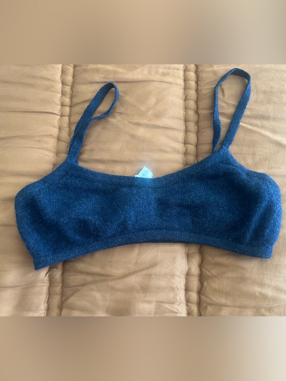 KHAITE Deep Navy Soft Knit Bralette